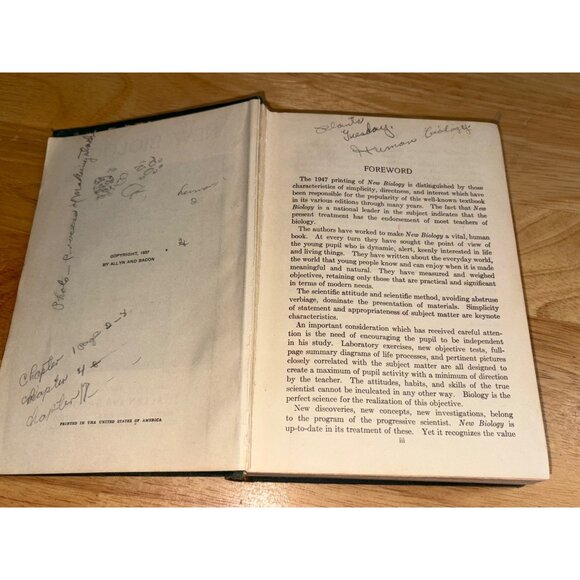New Biology By Smallwood-Reveley-Bailey Hardcover 1948 Edition Science Book - Picture 10 of 16
